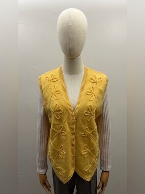 Karen Scott Yellow V-Neck Sweater Vest